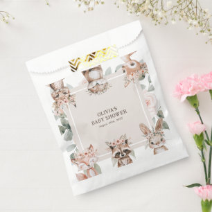 Chique Boho Woodland Dieren Baby Douche Bedankzakje