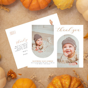 Chique boog foto collage minimalistische baby beda briefkaart