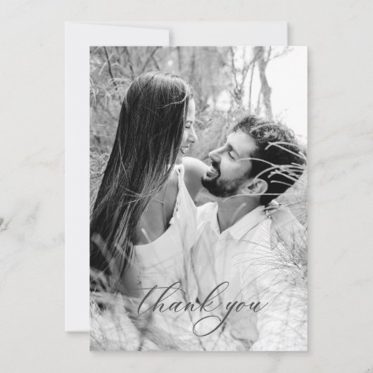 Chique boog modern stijlvol elegant bedankkaart (Achterkant)