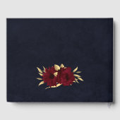 Chique bordeaux en goud marine bruiloft gastenboek (Achterkant)