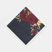 Chique bordeaux en goud marineblauw servet (Hoek)