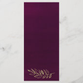 Chique bordeaux gouden glitter bladeren Programma (Achterkant)