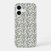 Chique botanische blauwe bloemen groene bladeren k