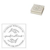 Chique botanische grillige script handgemaakt met rubberstempel (Gestempeld)