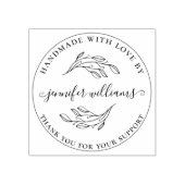 Chique botanische grillige script handgemaakt met rubberstempel (Afrduk)