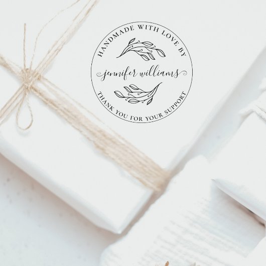 Chique botanische grillige script handgemaakt met rubberstempel