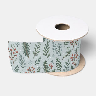 Chique botanische hulstbes bloempatroon lint