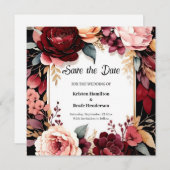 Chique Bourgogne Classic Save The Date (Voorkant / Achterkant)