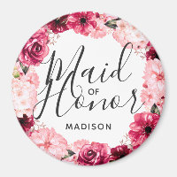 Chique Bourgondië & Roze Bloemen Krans Maid of Hon