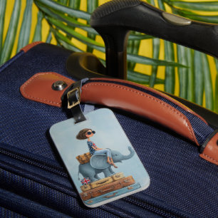 Chique Britse Vrouw Bagage Label