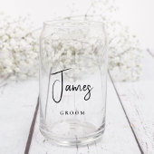 Chique bruid bruidegom script bruiloft blikvorm glas