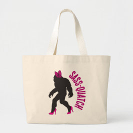 Chique bruidsfeestfavoriet Sassy Sasquatch Grote Tote Bag