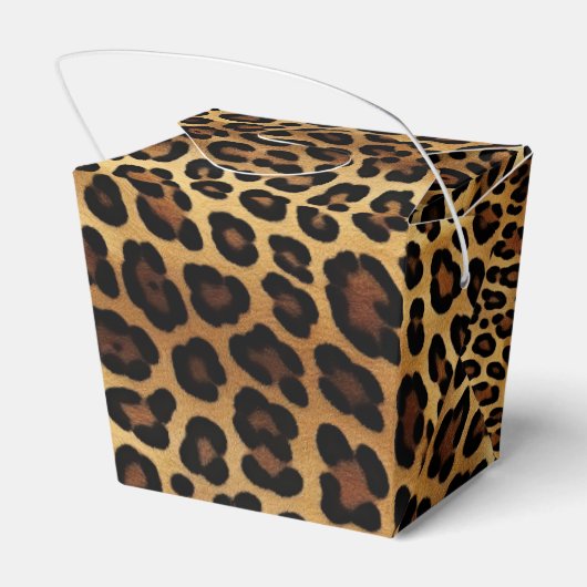 Chique bruin goud luipaard bruiloft bedankdoosjes (Achterkant)