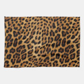 Chique bruin luipaard print deurmat theedoek (Horizontaal)