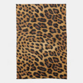 Chique bruin luipaard print deurmat theedoek (Verticaal)