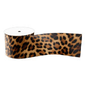 Chique bruin luipaard print grosgrain lint (Spoel)