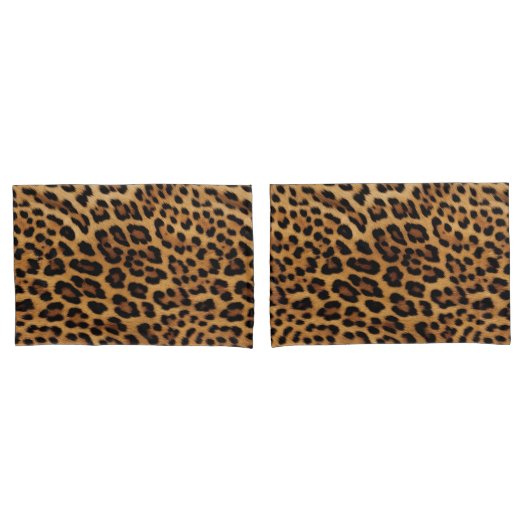 Chique bruin luipaard print kussensloop (Voorkant-Set)