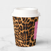 Chique bruin luipaard print papieren bekers (Rechts)