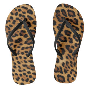 Chique bruin luipaard print teenslippers