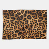 Chique bruin luipaard print theedoek (Horizontaal)