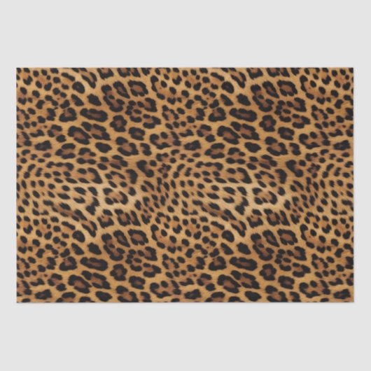 Chique bruin luipaard print tissuepapier (Voorkant)