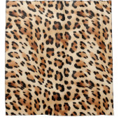 Chique bruin wit luipaard print douchegordijn (Voorkant)