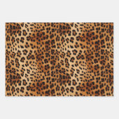 Chique bruin wit luipaard print inpakpapier vel (Voorkant 2)