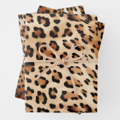 Chique bruin wit luipaard print inpakpapier vel (In situ)