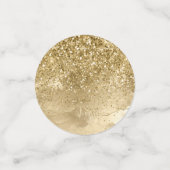 Chique bruine luipaard print & goud confetti (Kleine voorkant)