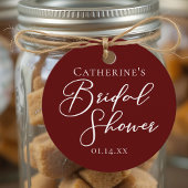 Chique Burgundy Bruidsfeest Verjaardagsfeest Perso Bedankjes Labels