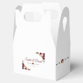 Chique Burgundy Marsala Bloemrijke Herfst Bruiloft Bedankdoosjes (Geopend)