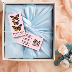 Chique Butterflies Klantorde Dank u QR Code Visitekaartje