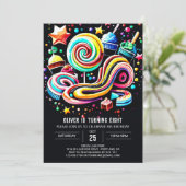 Chique Candyland Verjaardag Kaart (Staand voorkant)