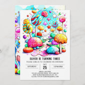 Chique Candyland Verjaardag Kaart (Voorkant / Achterkant)