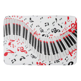 Chique Cascading Melodies Rood Wit en Zwart Badmat