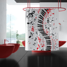 Chique Cascading Melodies Rood Wit en Zwart