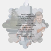 Chique Casual bruiloft uitnodiging kerst ornament (Voorkant)