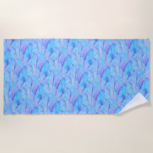Chique Cerulean Schilderachtig Bloemblad Patroon