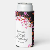 Chique Cherry Blossom Sakura Zwart Wit Verjaardag (Seltzer Achterkant)