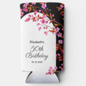 Chique Cherry Blossom Sakura Zwart Wit Verjaardag (Voorkant)