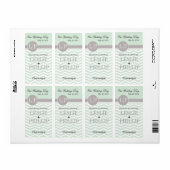 Chique Chevron Monogram | Munt Wijn/Champagne Etik Etiket (Full Sheet)