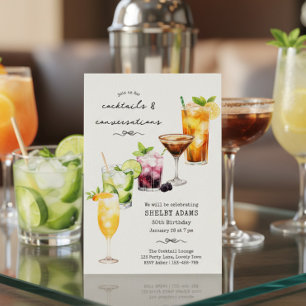 Chique cocktails & gesprekken verjaardagsfeestje kaart