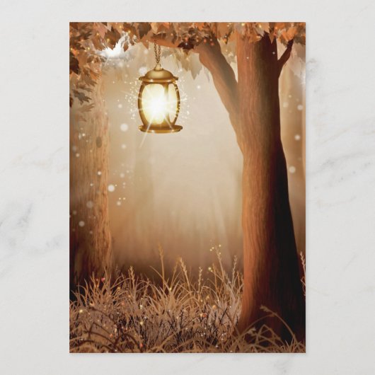 Chique Country Tree String Lights Rustieke bruilof Menu (Achterkant)