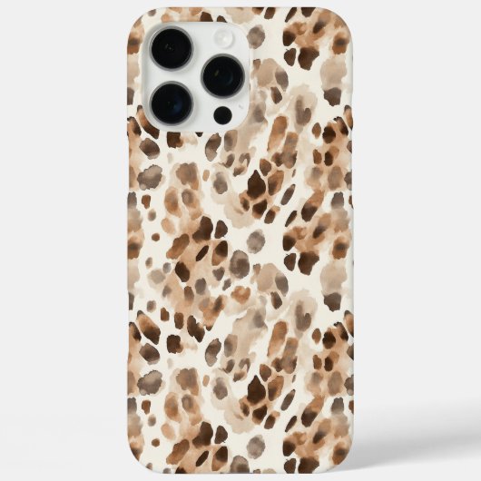 Chique Cream Bruin Leopard Dierenprint Case-Mate iPhone Case (Achterkant)