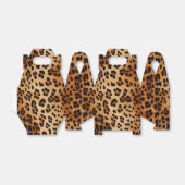 Chique Cream Bruin Leopard Favor Box Bedankdoosjes (Uitgevouwen)