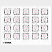 Chique Damask Square Stickers (Vel)