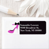 Chique dames roze stiletto hoge hak custom etiket (Insitu)