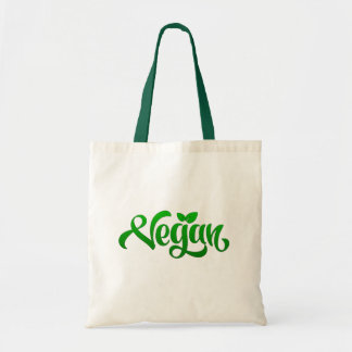 chique decoratieve groene veganistische boodschapp tote bag