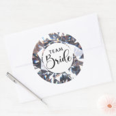 Chique Diamond Script Team Bride Ronde Sticker (Envelop)