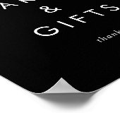 Chique Donker Zwart Pet Afstuderen Kaarten en gesc Poster (Hoek)